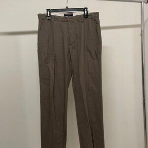 Banana Republic Cotton‑Linen Dress Trousers – 35 x 32, Taupe